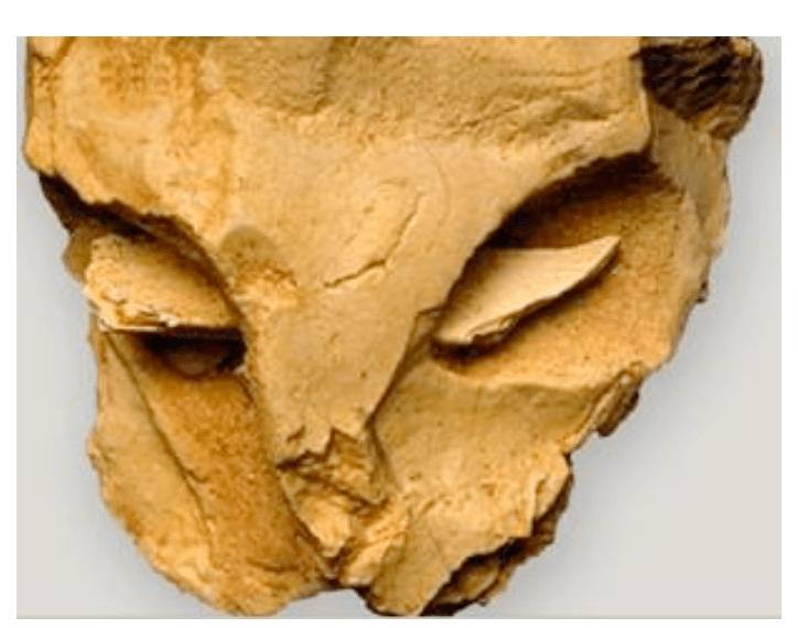 Neandertallere ait olduğu ve sanatsal bir betimleme olduğu düşünülen eser. 35 bin yıl, La Roche, Fransa